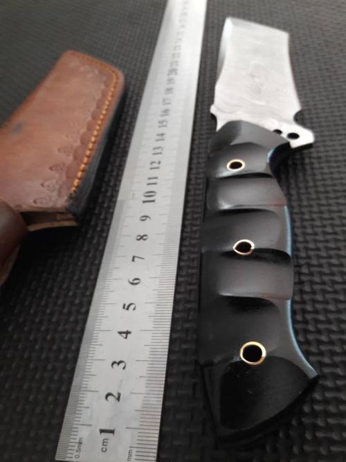 Handmade DAMASCUS Steel Hunting Knife,  MICARTA handle scales. NEW DESIGN !!!!!