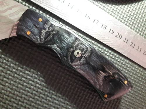 Handmade DAMASCUS Steel Hunting Knife with Wooden handle scales. NEW DESIGN !!!!!