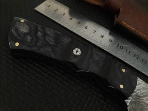 Handmade DAMASCUS Steel Hunting Knife with Wooden handle scales. NEW DESIGN !!!!!
