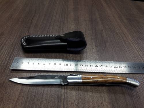 HANDMADE Black Ops, 1095 HIGH Carbon High quality steel folding knife with WOODEN handle scales.