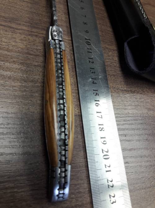 HANDMADE Black Ops, 1095 HIGH Carbon High quality steel folding knife with WOODEN handle scales.