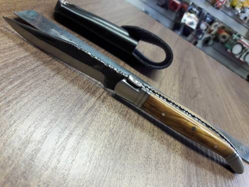 HANDMADE Black Ops, 1095 HIGH Carbon High quality steel folding knife with WOODEN handle scales.