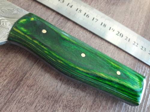 Handmade DAMASCUS Steel Hunting Knife with Wooden handle scales.FULL TANG !!!!!!