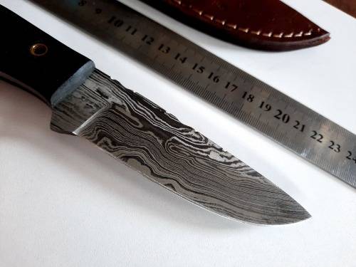 Handmade Damascus steel HUNTING  knife with MICARTA handle scales. NEW STOCK !!