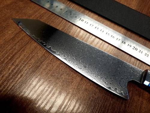 Damascus VG-10 Stainless Steel Japanese Chef's knife, Exotic Burl & Epoxy Resin handle, RAZOR SHARP,