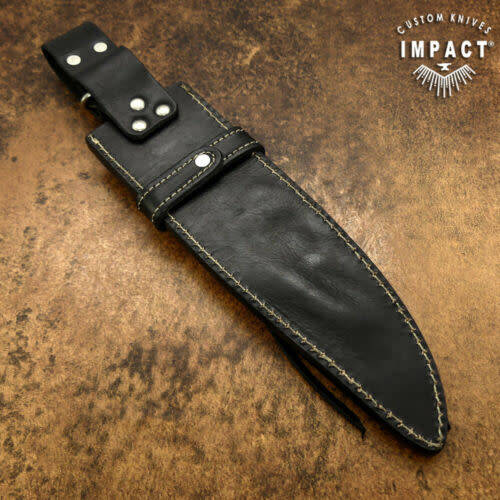HANDMADE IMPACT Rare CUSTOM Damascus Hunting Knife with BULL HORN handle.