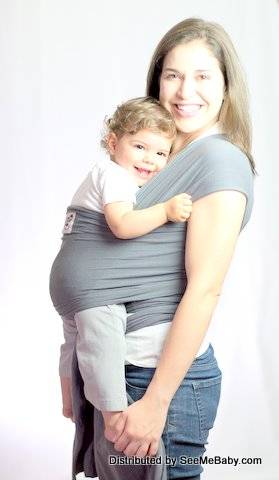 SeeMeBaby Wrap Carrier - Charcoal Color