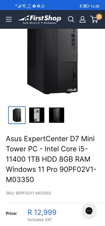i5 11400 - ASUS ExpertCenter D7 Mini-Tower PC