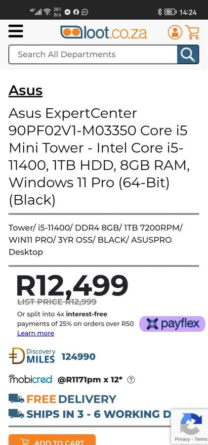 i5 11400 - ASUS ExpertCenter D7 Mini-Tower PC