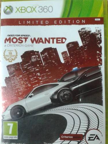 !!!FREE SHIPPING. SA ONLY!!!XBOX 360 NFS MOST WANTED. LIMITED EDITION