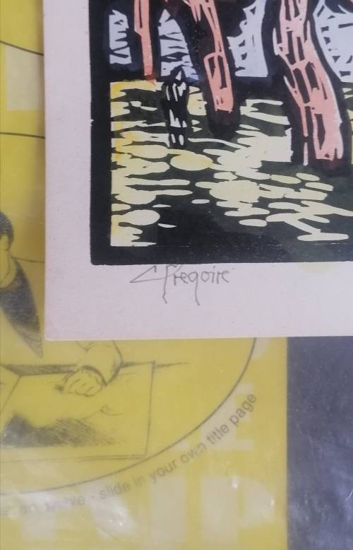 Watercolored Gregoire Boonzaier Linocut Signed in Pencil, Unframed