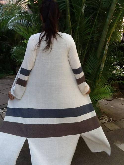 KNITTED FLOOR LENGTH OPEN KAFTAN LONG BELL  SLEEVE