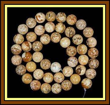 AFRICAN PICTURE JASPER  6MM  16INCH  64  PIECES
