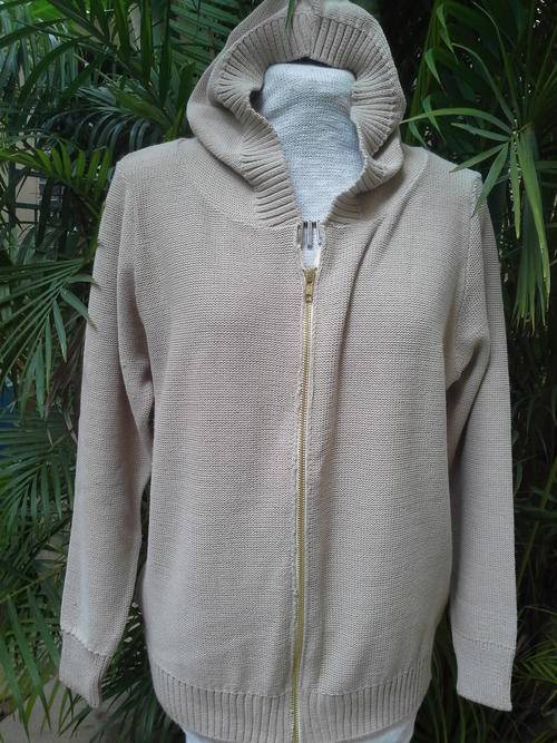 KNITTED ZIP UP WINTER KNIT LONG SLEEVE HOODIES