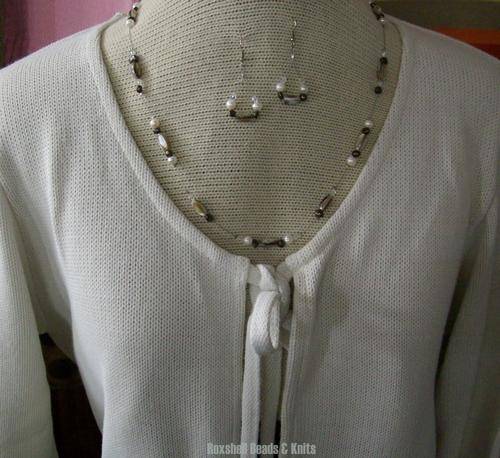 KNITTED BUNNY JACKET WINTER WEIGHT STRING TIE