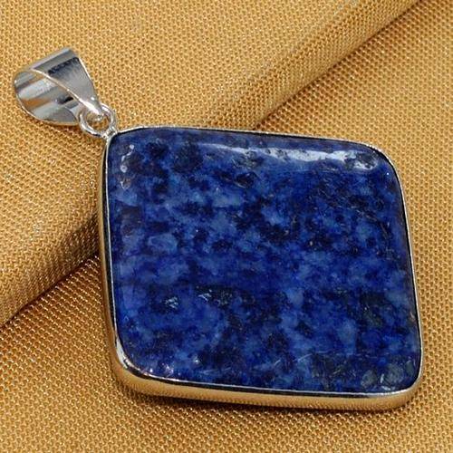 LAPIS LAZULI PENDANT 18KWGP 30MM X 7MM LOW STARTING BID JUST FOR FUN