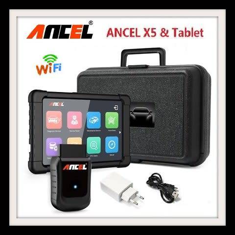 Ancel X5 OBD2 Wifi Scanner Car Diagnostic Tool Auto Scanner +8" Windows Tablet ABS EPB Airbag DPF Re