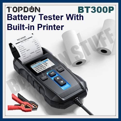 Topdon BT300P 12v Battery Tester With Built-in Printer