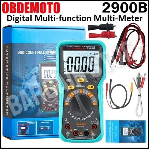 OBDEMoto 2900B 6000 counts Automotive Digital Multi-meter with Rotational Speed Measurement