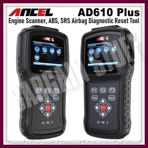 Ancel AD610Plus ABS & Airbag Reset Tool & OBDII Engine Scanner with SAS Calibration