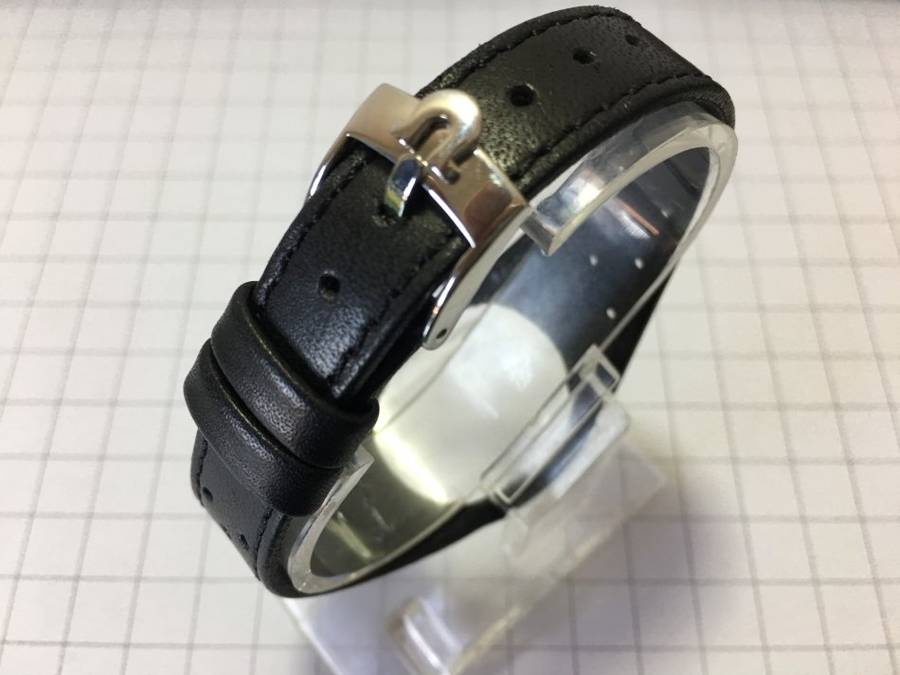 OMEGA DYNAMIC GENUINE LEATHER BLACK GENTS WATCH STRAP