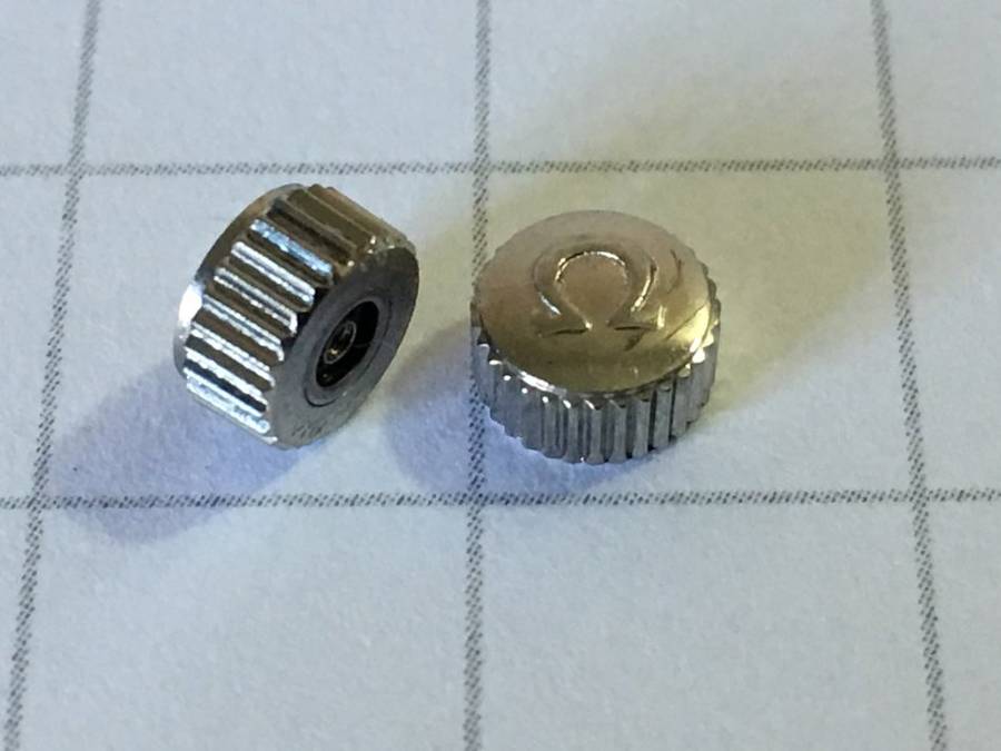 Omega watch crown - stainless steel - 5.5mm