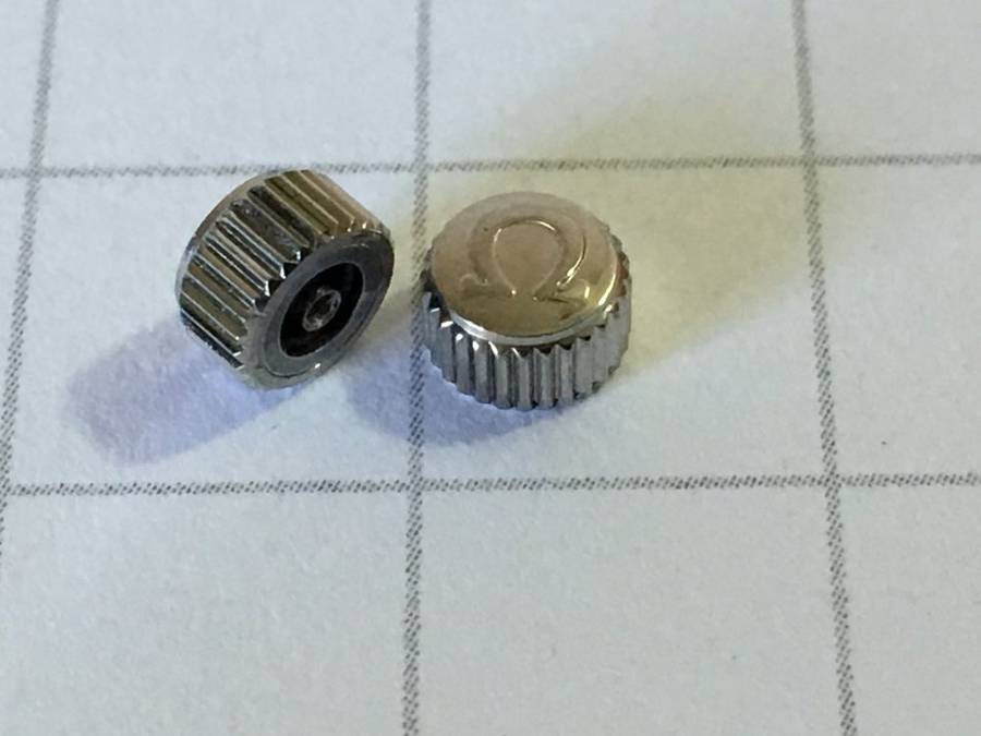 Omega watch crown - stainless steel - 5.0mm