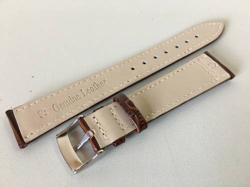 Omega 19mm dark brown leather gents watchstrap
