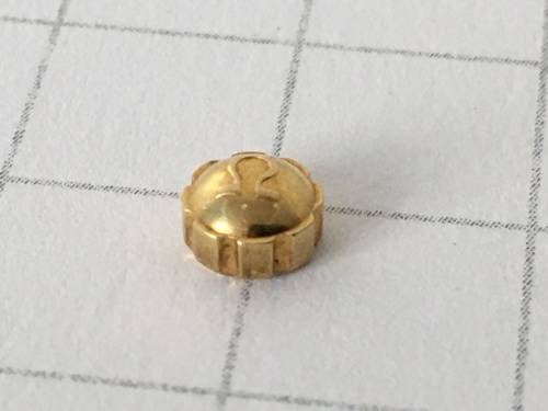 4.5mm Omega gold plated crown
