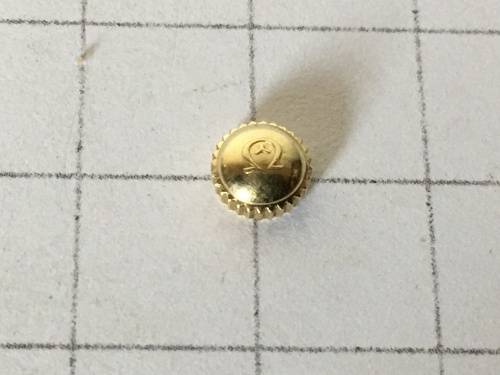 5.5mm Omega gold plated crown - Mercedes