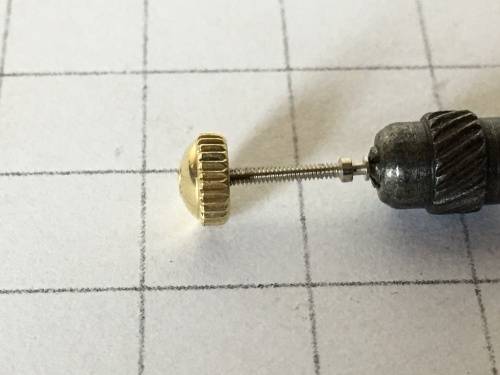 5.5mm Omega gold plated crown - Mercedes