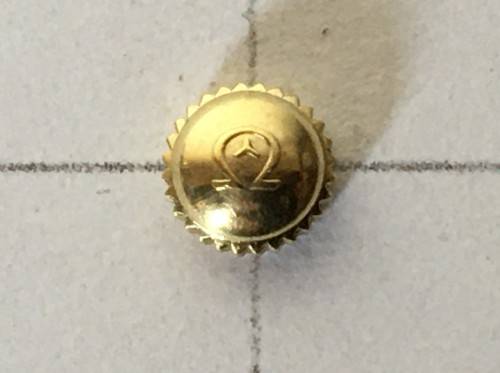 5.5mm Omega gold plated crown - Mercedes