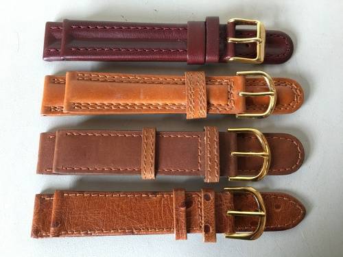 18mm geniune leather straps - 8 two piece straps
