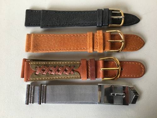 18mm geniune leather straps - 8 two piece straps