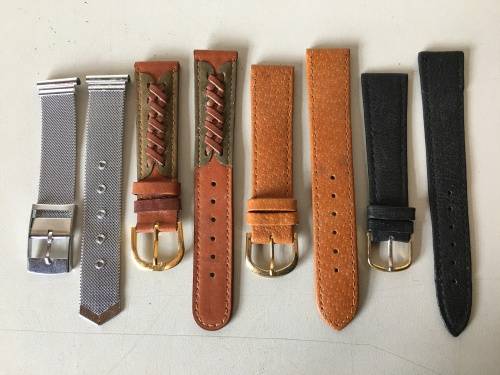 18mm geniune leather straps - 8 two piece straps