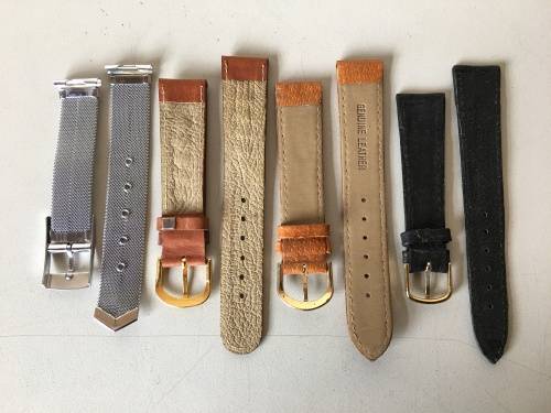 18mm geniune leather straps - 8 two piece straps