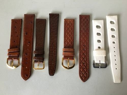 18mm geniune leather straps - 8 two piece straps