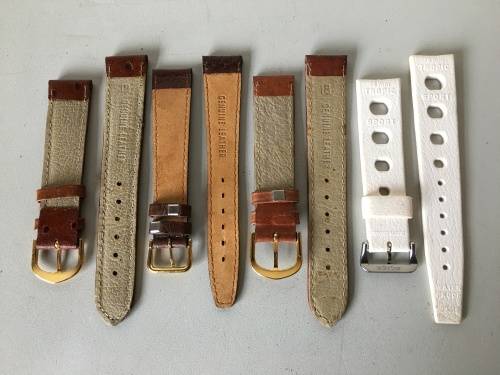 18mm geniune leather straps - 8 two piece straps