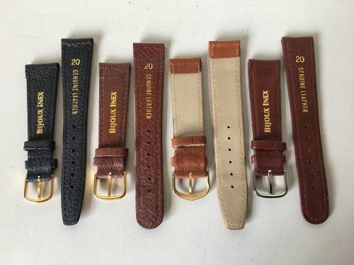 20mm geniune leather straps - 8 two piece straps