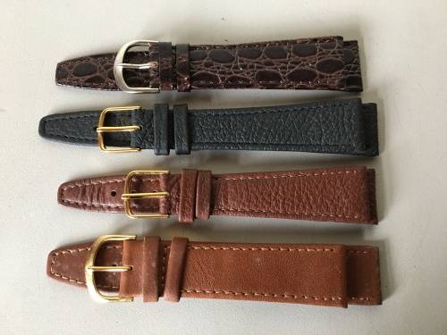 20mm geniune leather straps - 8 two piece straps