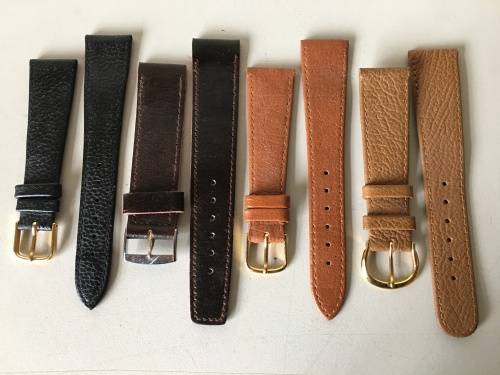 20mm geniune leather straps - 8 two piece straps