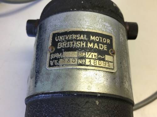 Watchmakers lathe motor with variable speed foot pedal