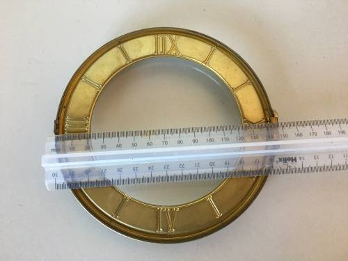 148mm clock dial with hinged frame & glass