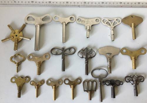 Clock winding keys - 20 pieces