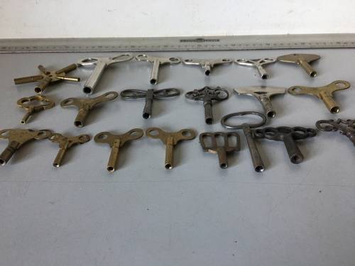 Clock winding keys - 20 pieces