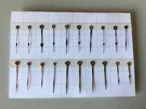 Pocket watch hands - 110 pieces