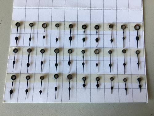 Pocket watch hands - 110 pieces
