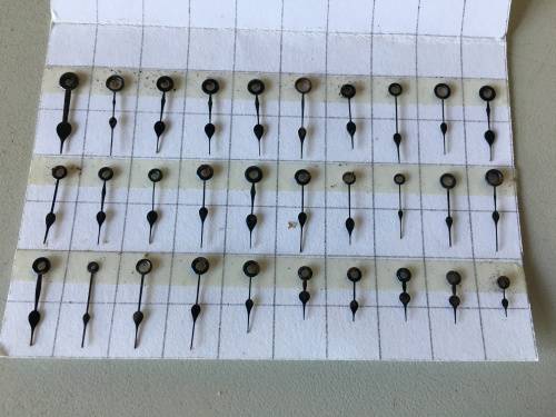 Pocket watch hands - 110 pieces