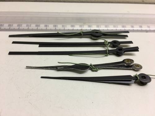 Assorted black hands for quartz clock - 10 sets - #4