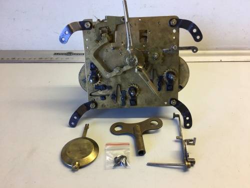 German mantle clock movement - 13cm - parts/repair